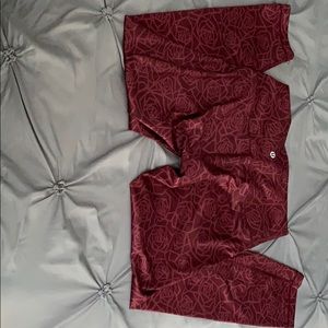 Lululemon leggings-Dark and light Maroon/Garnet